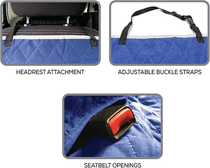 NFL CAR SEAT COVER - NEW ENGLAND PATRIOTS Waterproof, Non-slip BEST Football LICENSED PET SEAT cover for DOGS & CATS.