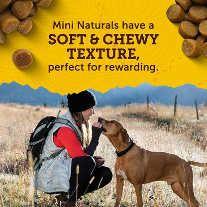 Zuke’s Mini Naturals Soft And Chewy Dog Treats For Training Pouch, Natural Treat Bites With Beef Recipe - 6 oz. Bag