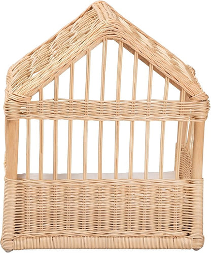 bali & pari Pieta Modern Bohemian Natural Rattan Pet Bed
