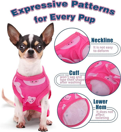 Adorable Pink Pig Dog Shirt: Lightweight Polyester Cartoon Puppy Vest, Small Medium & Large Dog T-Shirt, Summer Pet Clothes, Cute Dog Apparel, Breathable Dog Tank Top XS