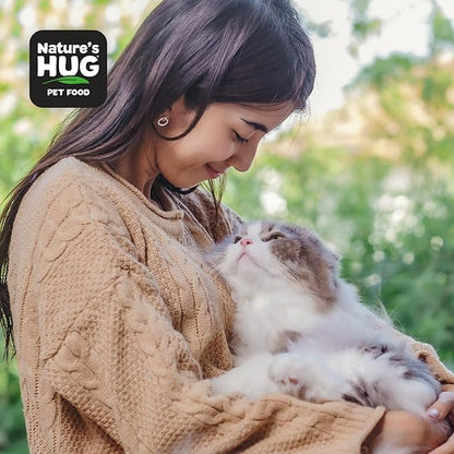 Nature's HUG Hypoallergenic Dry Cat Food for Adult Hairball & Wellness – Complete & Balanced Nutrition, Sensitive Stomach Support, High-Protein, Grain Free – 4lb