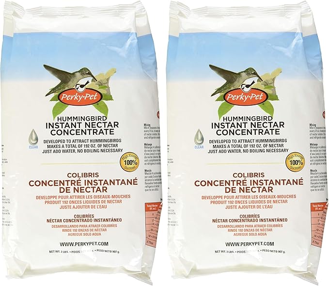 Perky-Pet 244CLSF 2-Pound Bag of Instant Clear Concentrate Hummingbird Nectar (Pack of 2)