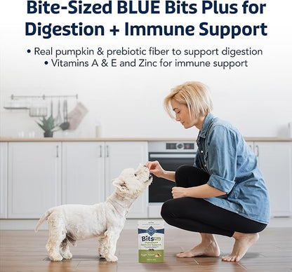 Blue Buffalo Blue Bits Plus Digestion and Immune Support Dog Treats, Chicken, 9.5-oz. Bag (Pack of 2)
