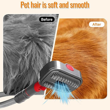 Pet Grooming Kit Dog Hair Vacuum Attachment for Dyson V7 V8 V10 V11 V15， Pet Hairs Parts Head Replacement，Effective Grooming & Cleaning， Hair Grooming Tools for Dog and Cat， 6 Pack
