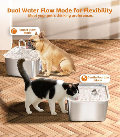 4L Large Cat Water Fountain for Multiple Cats with 8 Filters Pet Water Fountain for Cats Quiet Indoor Pets Dog Small Animal Automatic Dog Water Dispenser for Drinking Watering Supplies