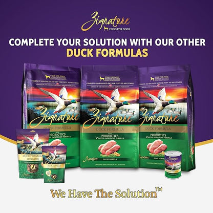 Zignature Dog Food, Duck, 25 Pounds