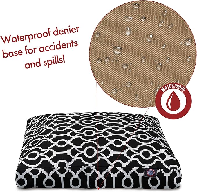 Majestic Pet Athens Black Medium Rectangle Pet Bed