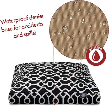 Majestic Pet Athens Black Medium Rectangle Pet Bed
