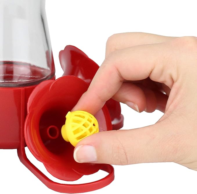 Perky-Pet Replacement Bee Guards for Hummingbird Feeders - Keep Bees Out of Nectar - 205Y - Yellow Replacement Bee Guards - For Models 203CPBN, 203CPBR, 204CP-4, 403CP - 4 Pack