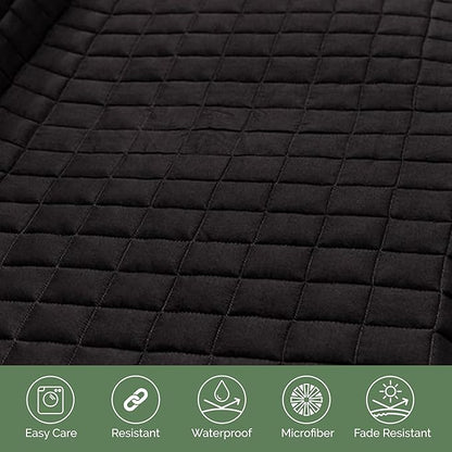 Elegant Comfort Premium Pet Car Seat Cover for Back Seat, Luxury Microfiber Car Seat Protector, Heavy Duty and Durable, Non-Slip and Waterproof Car Seat Cover for Trucks, Cars, and SUVs, Black