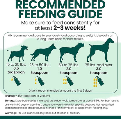 Vegan Omega 3 Oil for Dogs - 4 oz of Fish Free Algae Oil for Healthy Skin and Coat - Made with Omega 3 and 6 Fatty Acids, EPA, DHA, and DPA - Made in the USA