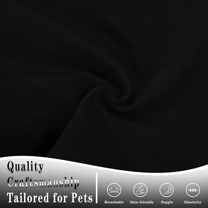 Stylish Cotton Dog Shirt with Print, Soft & Breathable, All-Season Comfort, Fits Most Breeds - Perfect Pet Apparel for Small, Medium, Large Dogs.Black&m
