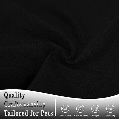 Stylish Cotton Dog Shirt with Print, Soft & Breathable, All-Season Comfort, Fits Most Breeds - Perfect Pet Apparel for Small, Medium, Large Dogs.Black&3XL