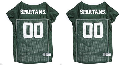Pets First NCAA College Michigan State Spartans Mesh Jersey for Dogs & Cats, Size XX-Large, Licensed Dog Jersey with Your Favorite Football/Basketball College Team (Pack of 2)