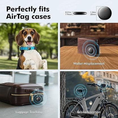 Air Tracker Tags-4 Pack for Android with Case- Bluetooth Tracker Item Finder for Key, Wallet, Luggage - Works with Google Find Hub, IP66 Waterproof, Smart Tag for Android & Samsung Phones(White)