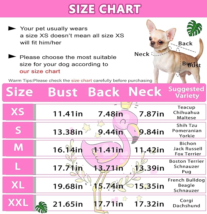 Dog Pajamas Summer Dog Clothes for Small Medium Dogs Boy Girl Doggy Pjs Cute Doggie Onesie Breathable Puppy Clothes Soft Stretchy Cat Pet Outfit (Pink, X-Small)