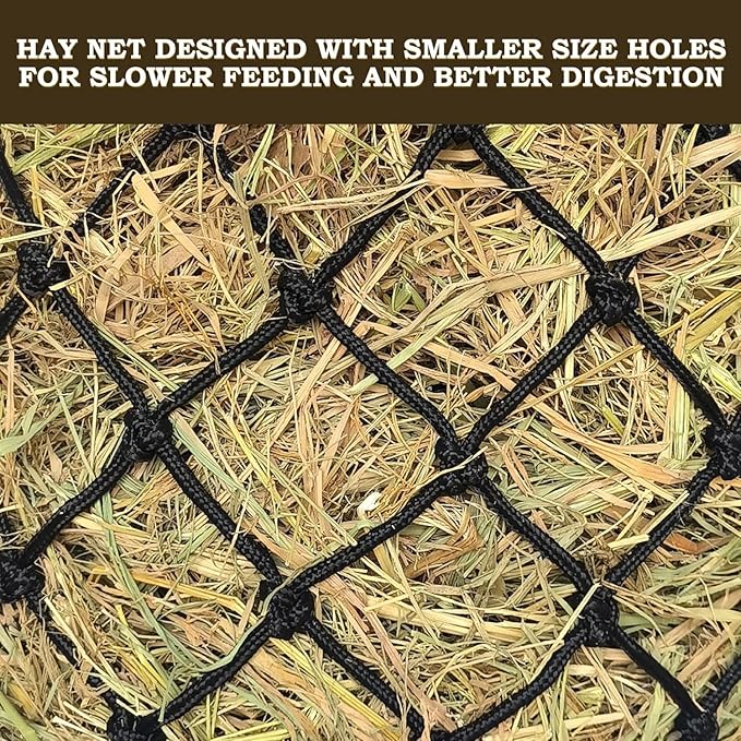 2PCS Hay Net for Horses,Slow Feed Hay Bag for Horses Goat Sheep,Hanging Hay Feeder Bag for Horses Stable Stall Paddock Rest Toy