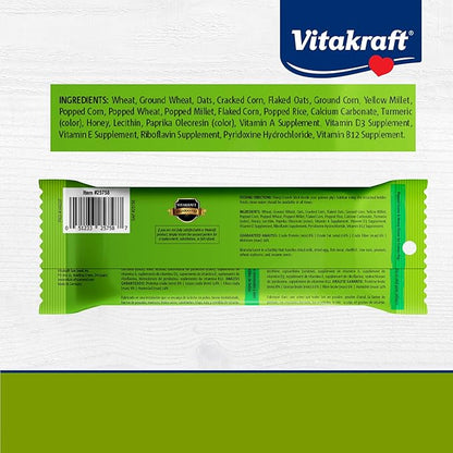 Vitakraft Crunch Sticks Guinea Pig Treat – 2 Sticks - Popped Grains And Honey Flavor – Triple-Baked With Natural Wood Center – Nutritious Coating for Added Vitamins And Minerals – Cage Clip Holder