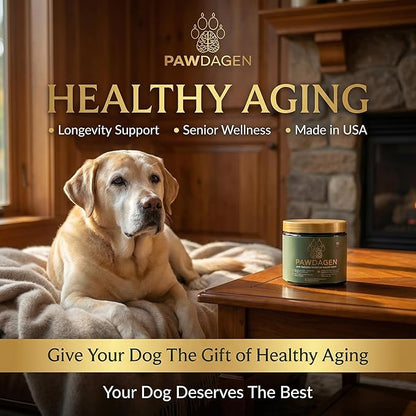 Dog Longevity Supplement - NMN, NAD+, CoQ10 All Breeds & Ages-Active & Senior Dog Vitamins - 14 Ingredients for Brain Health, Energy & Cellular Vitality - Made in USA - 90 Chews