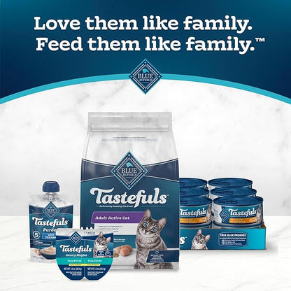Blue Buffalo Tastefuls Natural Dry Food for Active Adult Cats, Chicken and Brown Rice Recipe, 15-lb. Bag