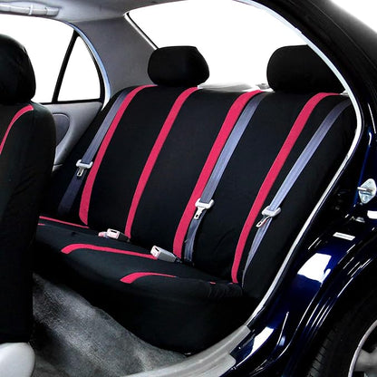 FH Group Car Seat Covers Rear Set Cloth - Car Seat Covers with Removable Headrest,Universal Fit,Automotive SeatCovers,Washable Car SeatCover for SUV,Sedan,Van Pink