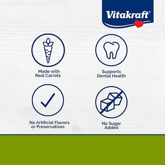 Vitakraft Slims with Carrot Small Animal Treats 1.76 oz Crunchy Baked Snacks for Rabbits Guinea Pigs Hamsters Gerbils Nutritious Light Texture with Carrot Flavor Wholesome Nourishment