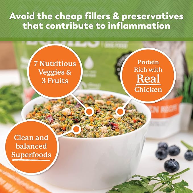 Dr. Harvey's Chicken & Garden Veggies Dog Food, Grain-Free Dehydrated Food for Dogs with Freeze-Dried Chicken, Trial Size (5.5 Oz)