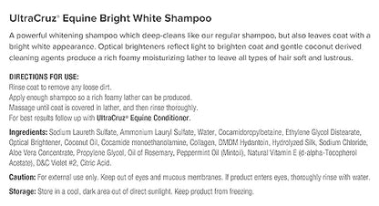 UltraCruz - sc-395301 Equine Bright White Horse Shampoo, 16 oz,Purple