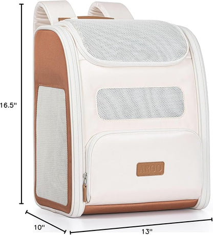 Traveler's Choice Argo Tails of The Trail Pet Backpack Carrier, Tan