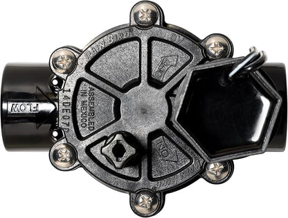 Rain Bird CPF100 In-Line Automatic Sprinkler Valve with Flow Control, 1" Threaded x Female, Black