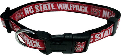 Pets First Collegiate PET Collar NEW VERSION North Carolina State Wolfpack Dog Collar, Size Large. Best Sports Team Color for Dogs & Cats. A Shiny & Colorful Dog & Cat Collar Licensed by The NCAA