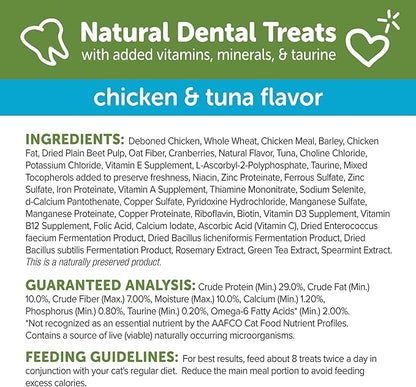 Wellness WHIMZEES Cat Dental Treats, Freshens Breath, Chicken and Tuna Flavor, 2 oz Bag