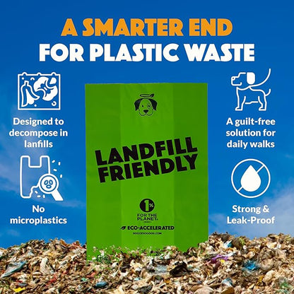 Doggy Do Good Landfill-Friendly Poop Bags | Dog Waste Bags Made with 50% Recycled Plastic + 15% Biobased Material | Unscented, Thick, Leak-Proof, Easy Open | Standard Size | 200 Count Grab & Go