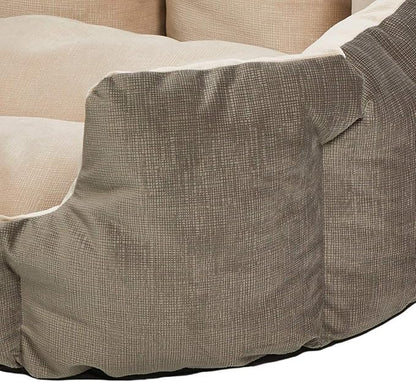 MidWest Homes for Pets QuietTime Deluxe Tulip Nesting Pet Bed, Gray/Tan, Medium