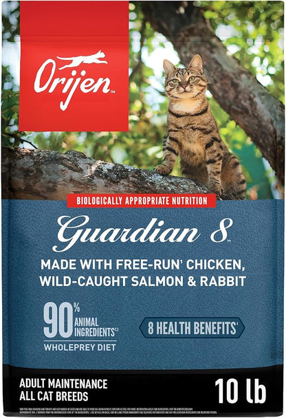 ORIJEN Guardian 8 Grain Free High Protein Premium Dry Cat Food 10lb Bag