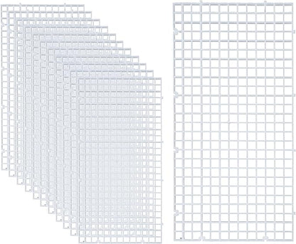 ALEGI 12 Pcs Aquarium Fish Tank Divider Plastic Egg Crate Aquarium Filter Bottom Tray Grid Isolation Board Partition Net Pane Separator (S 12pcs)