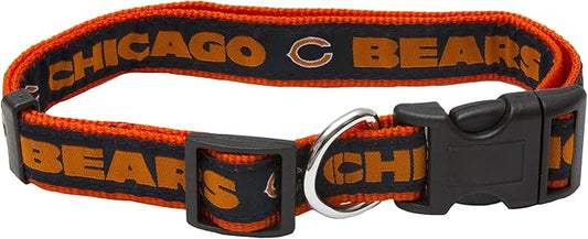 Pets First NFL Chicago Cubs Licensed PET COLLAR, Large - Heavy-Duty, Strong, and Durable Dog Collar. Available in 31 Football Teams and 4 Sizes
