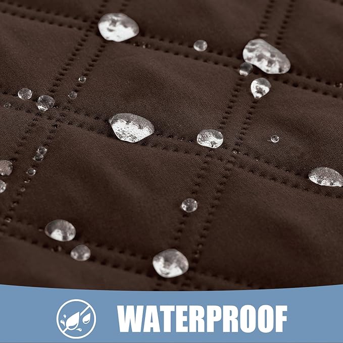 Smiry Waterproof Dog Bed Cover Pet Blanket, Soft Washable Dog Blanket for Furniture Bed Couch Sofa Reversible, Checkered (68"x82", Chocolate/Chocolate)