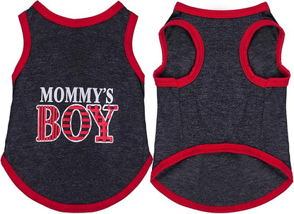 Pistha 4 Pack Dog Shirts Summer Printed Puppy Clothes Novel Sleeveless Pet T Shirts Dog Clothes for Small Medium Dogs Cats Boy(S)