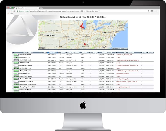 LandAirSea Sync GPS Tracker - 8.95 per month. Full Global Coverage. 4G LTE Real-Time Tracking for Vehicle, Asset, Fleet, and Elderly.