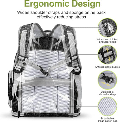 Cawypety Expandable Cat Backpack,Cat Bubble Backpack Carrier for Carrying Cats, Pets and Small Dogs,Airline-Approved,Designed for Travel, Hiking, Walking,Car （Black