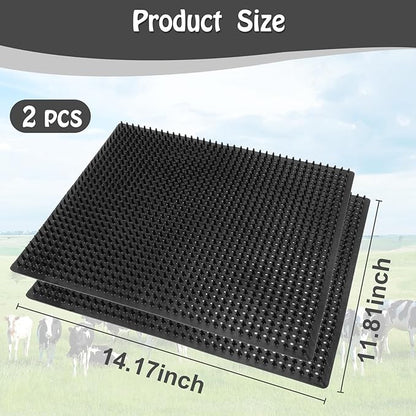 Middle Livestock Scratching Brush Horse Scratching Post Pad, Horse Cow Scratching Post for Grooming, 21.65" x19.68" Horse Scratcher Brush for Cattle Horse Cow Dogs Pigs