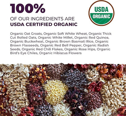 Native Nutrition Organic Parrot Food, USDA Certified, Non-GMO, for Small and Medium Parrots, 1 lb