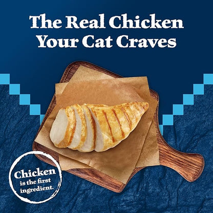 Blue Buffalo Wilderness High-Protein & Grain-Free Wet Cat Food Paté for Adult Cats 7+,Made with Natural Ingredients,Chicken Recipe,3-oz. Cans,(Pack of 48)