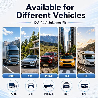 GPS Tracker for Vehicles, Car GPS Tracker Hidden with Charging Port, Real-Time Vehicle Tracking Device for Cars, Anti-Theft GPS Locator & Parking Finder, No Monthly Fee, No SIM Card, iOS Only