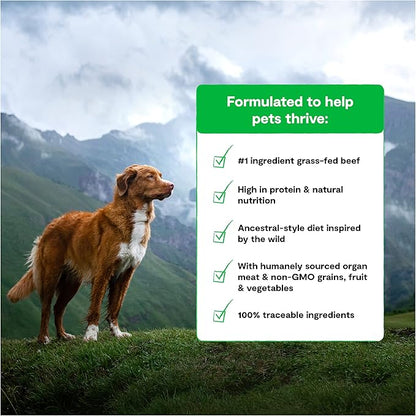 Open Farm, RawMix Dry Dog Food with Ancient Grains, Protein-Packed Kibble Coated in Bone Broth with Freeze Dried Raw Chunks, Beef Pork & Lamb, Front Range Recipe, 20lb Bag