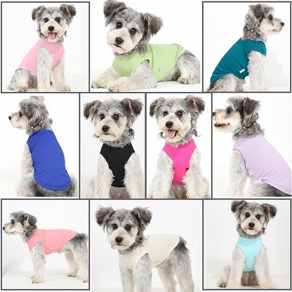 2 Pack Dog Clothes for Small Dogs Summer Dog Shirt Vest Girl Boy Lightweight Puppy T-Shirts Blank Soft and Cool Pet Clothing Sleeveless Medium Large Dog Outfit (Pink+D-Pink, XX-Large)