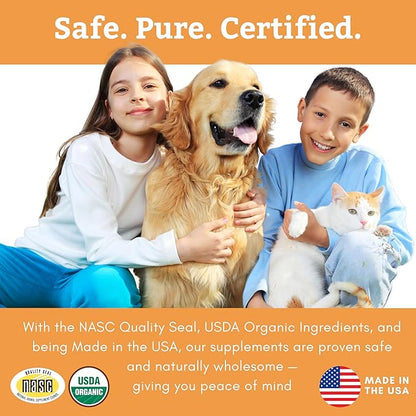 Wholistic Pet Organics Feline Complete Organic Pumpkin - 4 Oz - Multivitamin & Probiotic Powder for Cats - Natural Cat Food & Digestive Support - 37 Scoops