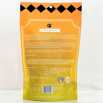 Lord Jameson: Golden Health 6 oz - Dog Wellness Treats, Organic Soft & Chewy No-Bake Bites, Anti-Inflammatory, Oats, PB & Coconut, Preservative Free