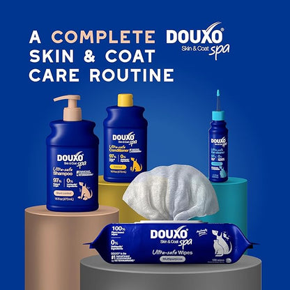 DOUXO® Skin & Coat SPA - Ultra-Safe Dog Shed Control Shampoo, 16 fl oz, Reduces Excessive Shedding, Cleans and Hydrates The Skin, Leaves The Coat Soft, Strengthened and Radiant
